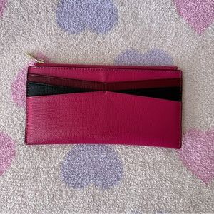 Henri Bendel W 57th Color Block Wallet Pink